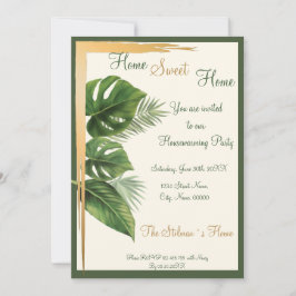 トロピカルパーム引っ越し祝いパーティーパーティの招待状 招待状