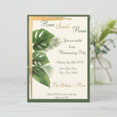 トロピカルパーム引っ越し祝いパーティーパーティの招待状 招待状 (スタンド正面)