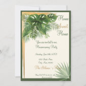 トロピカルパーム引っ越し祝いパーティーパーティの招待状 招待状 (正面)