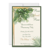 トロピカルパーム引っ越し祝いパーティーパーティの招待状