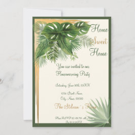 トロピカルパーム引っ越し祝いパーティーパーティの招待状 招待状