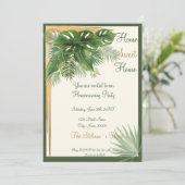 トロピカルパーム引っ越し祝いパーティーパーティの招待状 招待状 (スタンド正面)