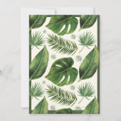 トロピカルパーム引っ越し祝いパーティーパーティの招待状 招待状 (裏面)