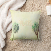 トロピカルパーム引用文パラダイスカスタム クッション (ブランケット)
