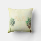 トロピカルパーム引用文パラダイスカスタム クッション (裏面)