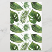 トロピカルパーム推測ブライダルシャワーゲームカード チラシ (裏面)