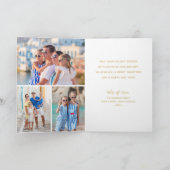 トロピカルパーム数々のフォトクリスマス カード (内部)