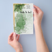 トロピカルパーム新婦シャワーゲームを知っている チラシ (ハンドル)