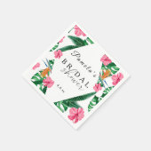 トロピカルパーム水彩幾何ブライダルシャワー スタンダードカクテルナプキン (角)