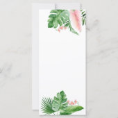 トロピカルパーム水彩幾何結婚式 プログラム (裏面)