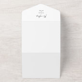 トロピカルパーム淡い色のシーホムオールインワン招待状 オールインワン招待状 (外側)