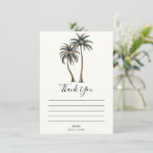 トロピカルパーム素朴コースト結婚に感謝 招待状 (スタンド正面)