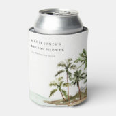 トロピカルパーム素朴ツリービーチサンドブライダルシャワー 缶クーラー (缶正面)