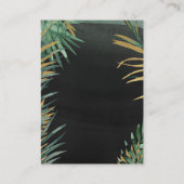 トロピカルパーム結婚のオンラインRSVPと詳細マイティ 名刺 (裏面)