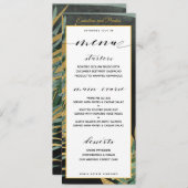 トロピカルパーム結婚のディナーメニュー メニュー (正面/裏面)