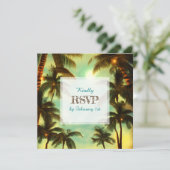 トロピカルパーム結婚の木々 招待状 (スタンド正面)