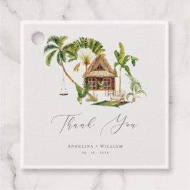 トロピカルパーム結婚の木に感謝 フェイバータグ