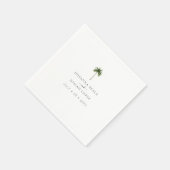 トロピカルパーム結婚ツリナプキン スタンダードカクテルナプキン (角)