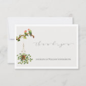 トロピカルパーム結婚ツリーサンキューカード サンキューカード (正面)