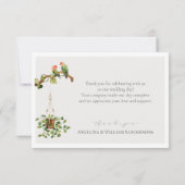 トロピカルパーム結婚ツリーサンキューカード サンキューカード (裏面)