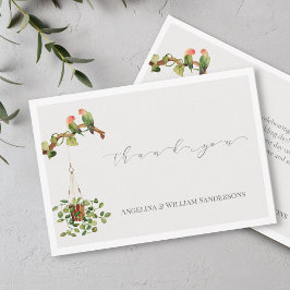 トロピカルパーム結婚ツリーサンキューカード サンキューカード