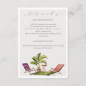 トロピカルパーム結婚ツリー詳細QRコード エンクロージャーカード (正面)