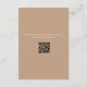 トロピカルパーム結婚ツリー詳細QRコード エンクロージャーカード (裏面)