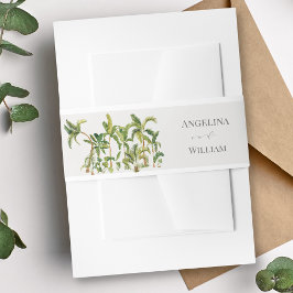 トロピカルパーム結婚ツリー 招待状ベリーバンド