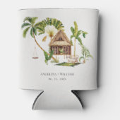 トロピカルパーム結婚ツリー 缶クーラー (正面)