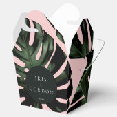 トロピカルパーム結婚リーフカスタムの フェイバーボックス (オープン)