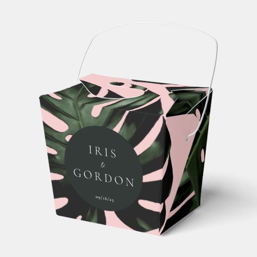 トロピカルパーム結婚リーフカスタムの フェイバーボックス (正面サイド)