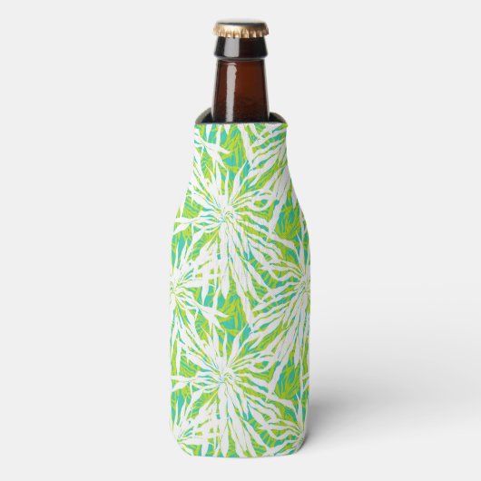 トロピカルパーム葉のパターン ボトルクーラー (ボトル正面)