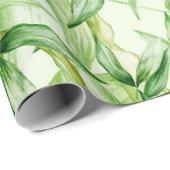 トロピカルパーム葉のパターン ラッピングペーパー (ロールコーナー)