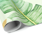 トロピカルパーム葉のパターン ラッピングペーパー (ロールコーナー)