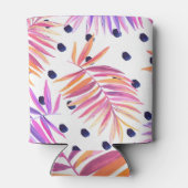 トロピカルパーム葉アクリル模様 缶クーラー (裏面)