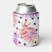 トロピカルパーム葉アクリル模様 缶クーラー (缶裏面)