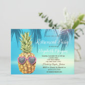 トロピカルパーム葉カッコいいスパイナップル退職 招待状 (スタンド正面)