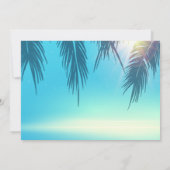 トロピカルパーム葉カッコいいスパイナップル退職 招待状 (裏面)