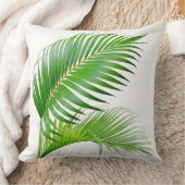 トロピカルパーム葉グリーン装飾用クッション クッション (ブランケット)