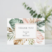 トロピカルパーム葉サンキューカード サンキューカード (スタンド正面)