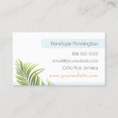 トロピカルパーム葉ズクリーン・ビジネス・カード 名刺 (正面)