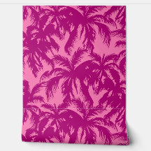 トロピカルパーム葉ズピンクとフシア