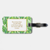 トロピカルパーム葉ズモノグラム ラゲッジタグ (裏面横)