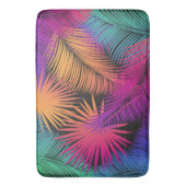 トロピカルパーム葉ツリージャングルレインボー バスマット (正面縦)