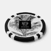 トロピカルパーム葉ツリービーチ結婚式の恩恵 ポーカーチップ (シングル)