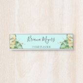 トロピカルパーム葉ティール(緑がかった色)事業 サインプレート (正面)