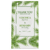 トロピカルパーム葉ビーチ結婚式 スモールペーパーバッグ (正面)