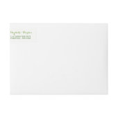 トロピカルパーム葉ビーチ結婚式 ラップアラウンドラベル (正面)