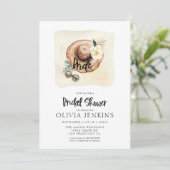 トロピカルパーム葉ブライダルシャワー招待状 招待状 (スタンド正面)