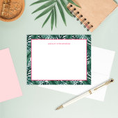 トロピカルパーム葉モンステラ名前をカスタムする ノートカード